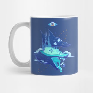 Wolf Girl With Zodiac Symbols And Stars Mug